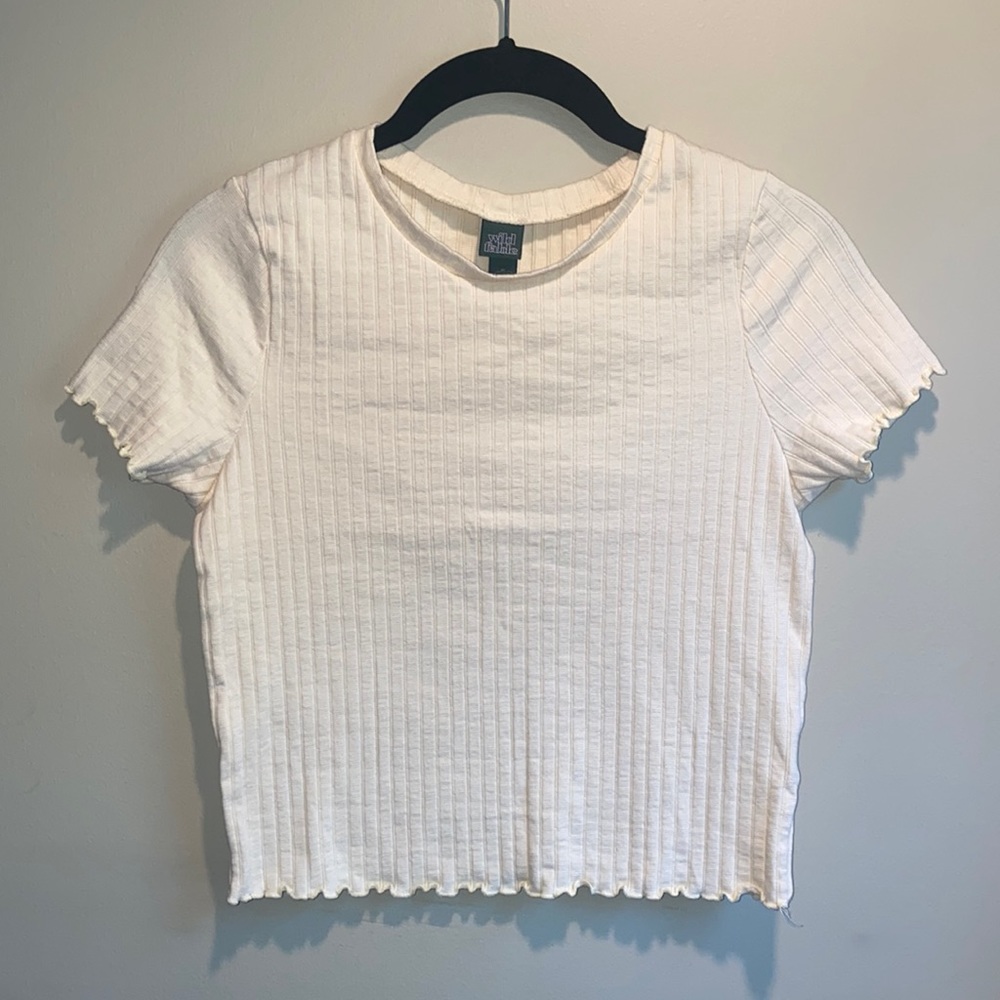 Wild Fable Cropped Top in Baby Yellow Sz:M